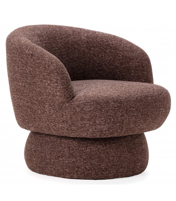 Butaca giratoria vintage en tela violeta y espuma de alta densidad. Mdmhogar1