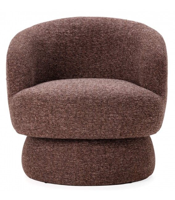 Butaca giratoria vintage en tela violeta y espuma de alta densidad. Mdmhogar2