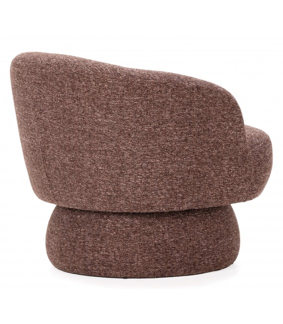 Butaca giratoria vintage en tela violeta y espuma de alta densidad. Mdmhogar4