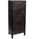 Armario alacena oriental negro y oro con talla artesanal y cajones Mdmhogar