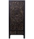 Armario alacena oriental negro y oro con talla artesanal y cajones Mdmhogar1