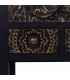 Armario alacena oriental negro y oro con talla artesanal y cajones Mdmhogar6