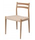 Silla ibicenca de comedor en madera de roble y cuerda trenzada Mdmhogar