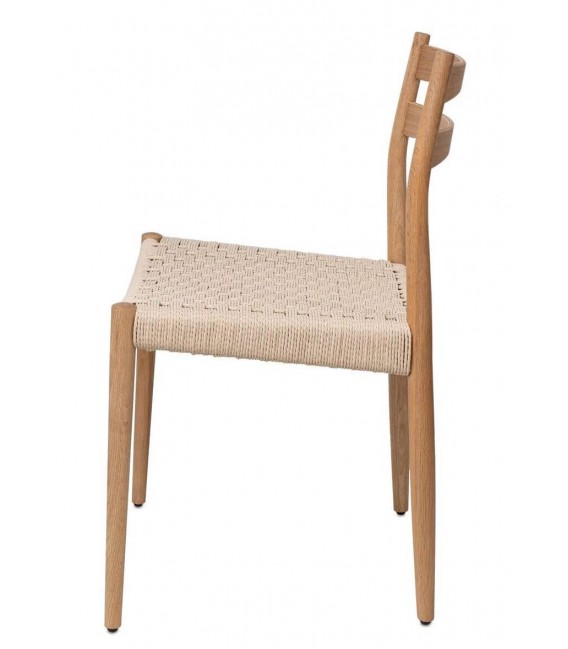 Silla ibicenca de comedor en madera de roble y cuerda trenzada2