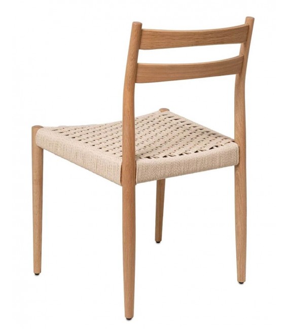 Silla ibicenca de comedor en madera de roble y cuerda trenzada3