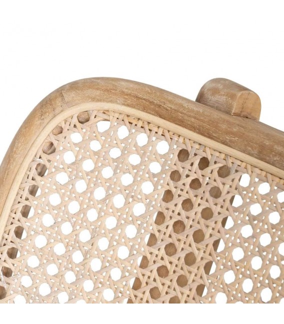 Butaca colonial baja de teca maciza y ratán natural trenzado a mano2