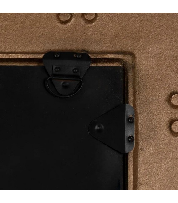 Espejo vestidor grande de aluminio en oro viejo con acabado artesanal3