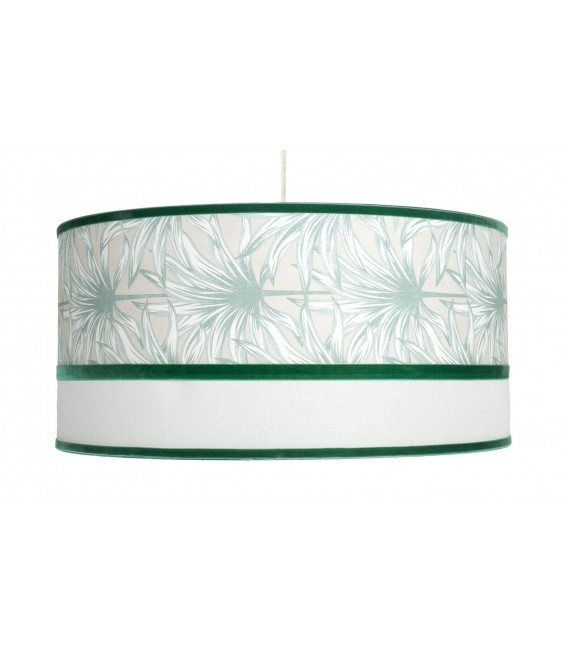 Lámpara boho de techo con 3 luces, textil estampado y difusor