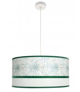 Lámpara boho de techo con 3 luces, textil estampado y difusor Mdmhogar