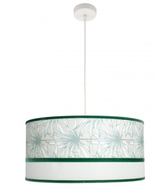 Lámpara boho de techo con 3 luces, textil estampado y difusor Mdmhogar