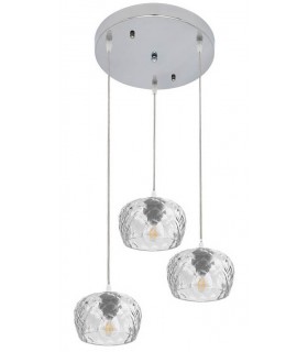 Plafón de tres luces de la serie Setela