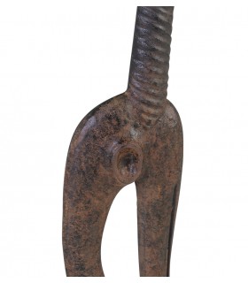 Escultura decorativa colonial en aluminio con acabado óxido artesanal