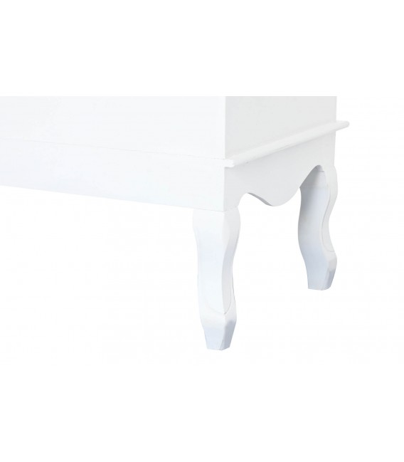 COMODA ALTA 80 X 42 X 105 CORE MADERA MDF BLANCA Y BEIGE