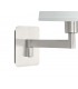 Aplique de pared cromado con pantalla blanca orientable y elegante.2