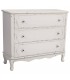 Cómoda romántica blanca con 3 cajones tiradores de porcelana decorada Mdmhogar