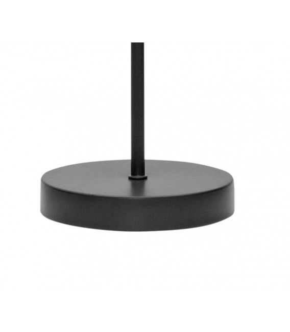 Lámpara de sobremesa oriental en ratán y textil con base negra1