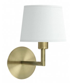 Aplique dorado con pantalla blanca y estilo actual Mdmhogar