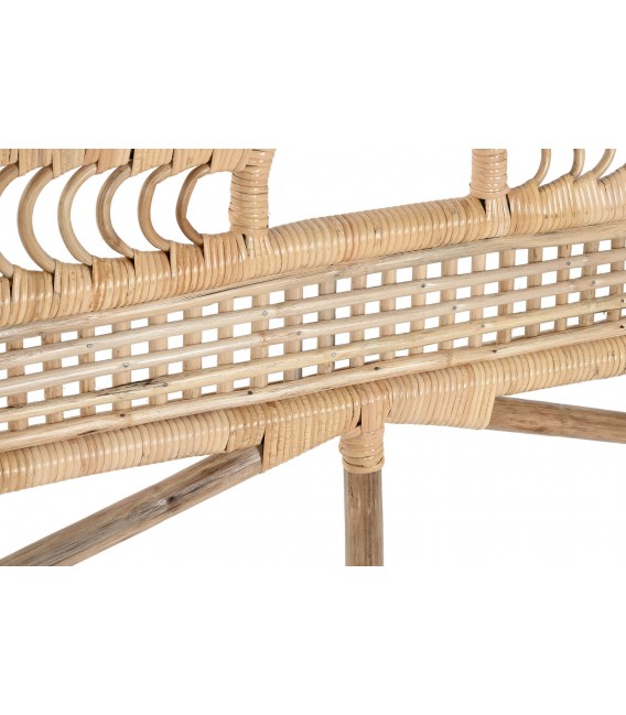 Cabecero de bambú y ratán natural con forma de abanico trenzado1