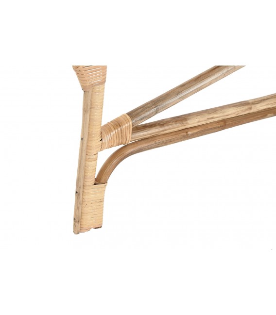 Cabecero de bambú y ratán natural con forma de abanico trenzado2