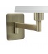 Aplique orientable en metal oro viejo con pantalla blanca elegante1