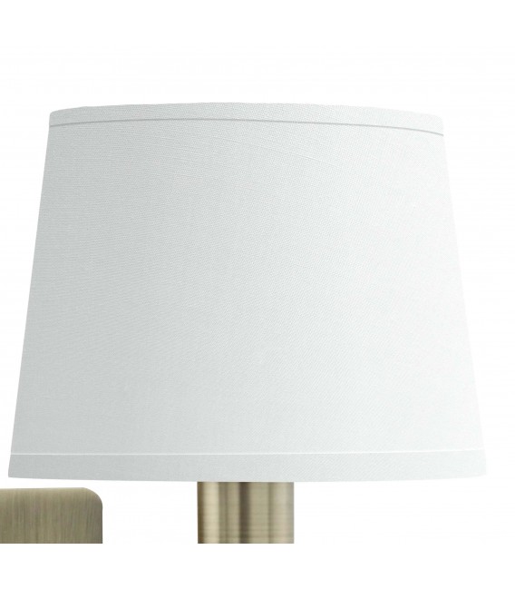 Aplique orientable en metal oro viejo con pantalla blanca elegante