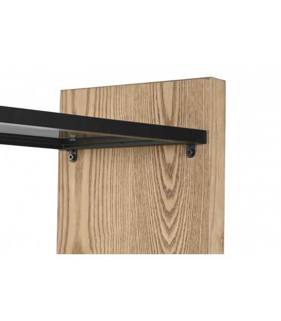 Estantería industrial de madera, metal y cristal con 5 baldas mixtas5