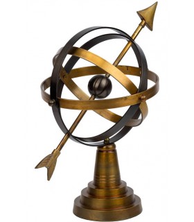 Figura decorativa clásica de metal en dorado y negro, estilo atemporal 1