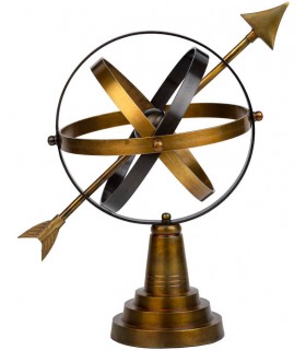 Figura decorativa clásica de metal en dorado y negro, estilo atemporal Mdmhogar