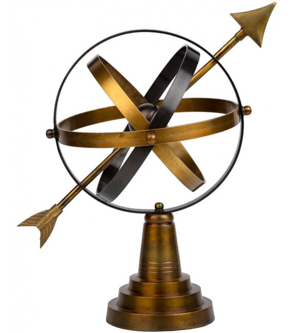 Figura decorativa clásica de metal en dorado y negro, estilo atemporal Mdmhogar