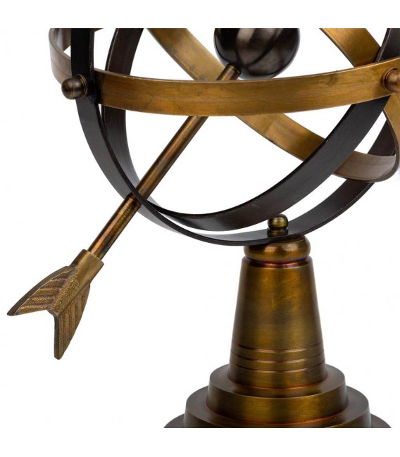 Figura decorativa clásica de metal en dorado y negro, estilo atemporal 4