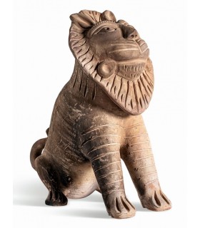 Figura decorativa de terracota marrón natural, estilo étnico Mdmhogar