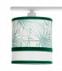 Lámpara de techo boho 4 luces con pantallas textiles tonos verdes