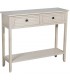 Consola contemporánea de madera beige con 2 cajones y balda inferior Mdmhogar