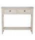 Consola contemporánea de madera beige con 2 cajones y balda inferior1