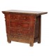 Cómoda antigua oriental con 3 cajones y 2 puertas en madera teja Mdmhogar