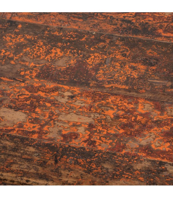 Cómoda antigua oriental con 3 cajones y 2 puertas en madera teja2