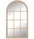Espejo boho efecto ventana con marco blanco de madera natural Mdmhogar