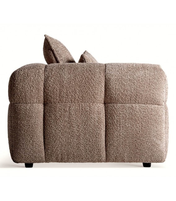 Sofá XXL contemporáneo tapizado en chenilla marrón con patas negras2