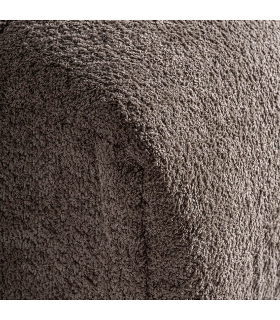 Sofá XXL contemporáneo tapizado en chenilla marrón con patas negras6