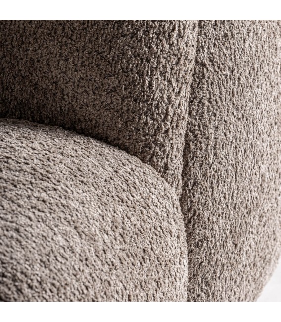 Sofá XXL contemporáneo tapizado en chenilla marrón con patas negras7