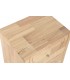 Mesita nórdica madera natural labrada con 2 cajones y detalles dorados2