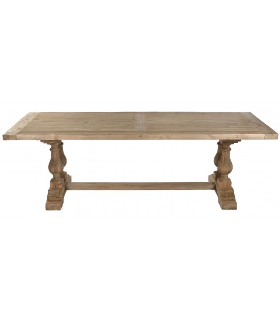 Mesa de comedor grande de madera reciclada acabado natural artesanal