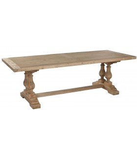 Mesa de comedor grande de madera reciclada acabado natural artesanal Mdmhogar