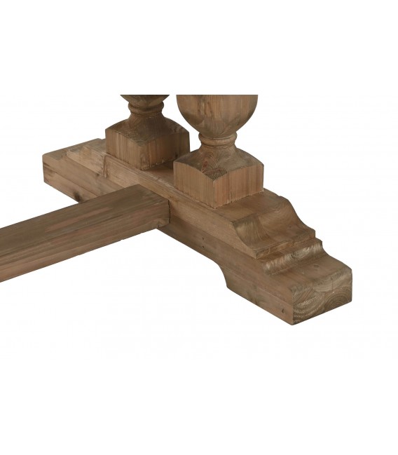 Mesa de comedor grande de madera reciclada acabado natural artesanal3