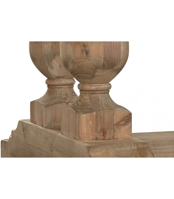 Mesa de comedor grande de madera reciclada acabado natural artesanal5