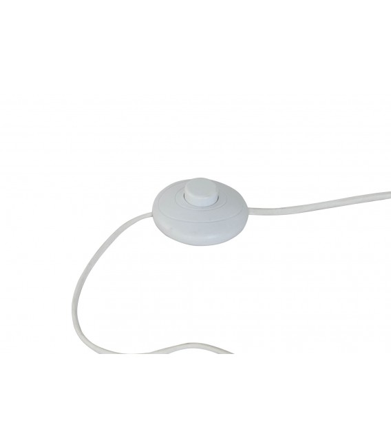 Lámpara de pie en algodón y rafia natural detalles en negro artesanal4