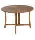 Mesa exterior redonda plegable en madera maciza de acacia acabado teca1