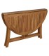 Mesa exterior redonda plegable en madera maciza de acacia acabado teca