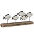 Figura decorativa de madera y metal con peces estilo mediterráneo Mdmhogar