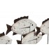 Figura decorativa de madera y metal con peces estilo mediterráneo